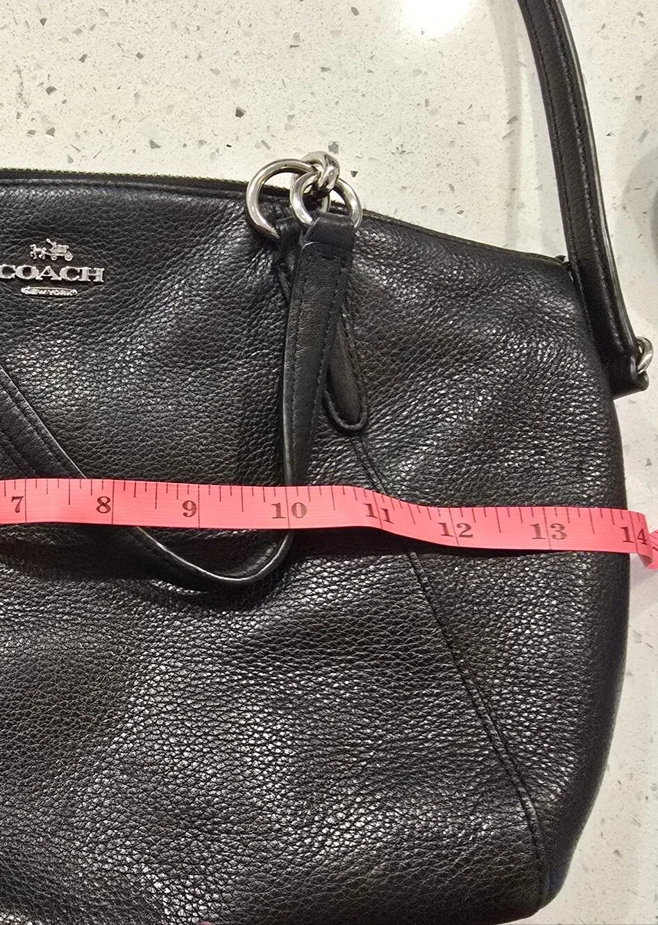 Coach Black Pebbled Leather Crossbody Messenger - Picture 3 of 3
